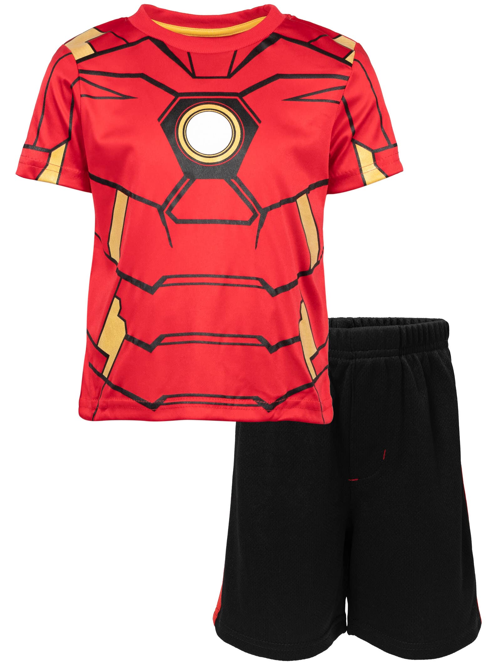 Marvel Avengers Captain America Iron Man Venom Hulk Cosplay Athletic T-Shirt and Shorts Outfit Set Toddler to Little Kid